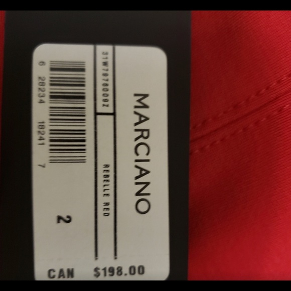 ❤️ NWT Marciano Matte Red Zip Dress ❤️ - Picture 2 of 4